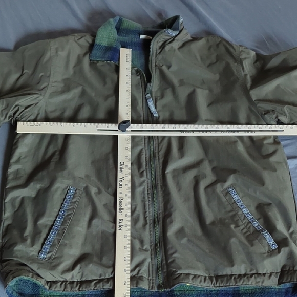 Olive Green Jacket with Blue Accents - Picture 3 of 8